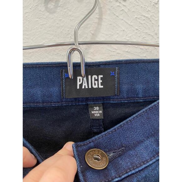 Paige Lennox Slim Men's Jeans Dark Blue Size 38 NWOT Inseam 33" - Picture 3 of 5